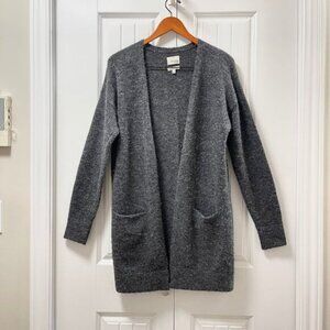 Wilfred Free Alpaca Wool Long Open Cardigan Charcoal – M